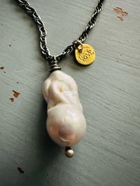 Image 17 of baroque pearl and 22k gold charm necklace by peaces of indigo