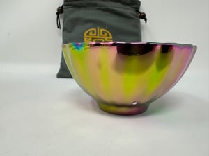 Image of  Rainbow Porcelain Teacup Bowl Golden Lotus Center - Free Shipping 