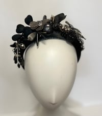 Image 2 of Black padded headband w black trinkets 