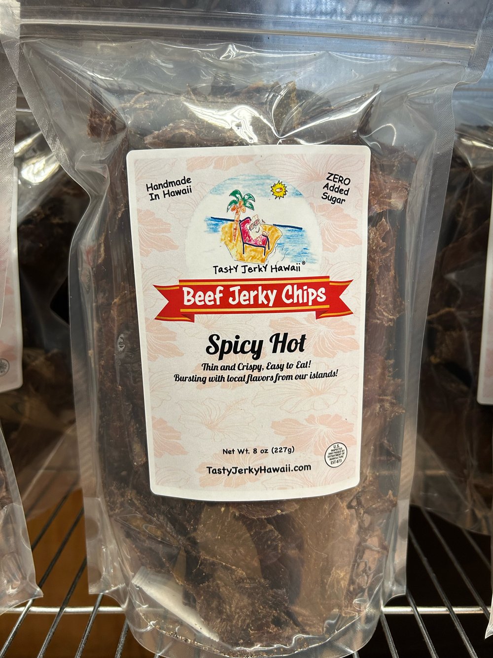 Image of  Crispy beef jerky spicy Hot no sugar added, 2,000,000 scoville