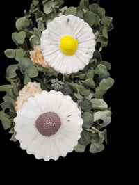 Image 1 of 4" Fused Glass Coneflower Stake
