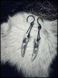 Wolf Tine Rune Earrings