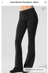 Image 2 of Sway bootcut sweatpants black