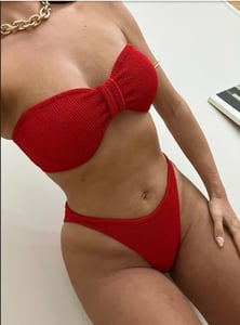 Image of Sweetie Crinkle Bikini In Red 