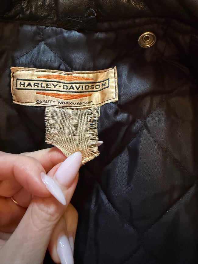 1960s Harley Davidson cycle queen leather motorcycle biker jacket