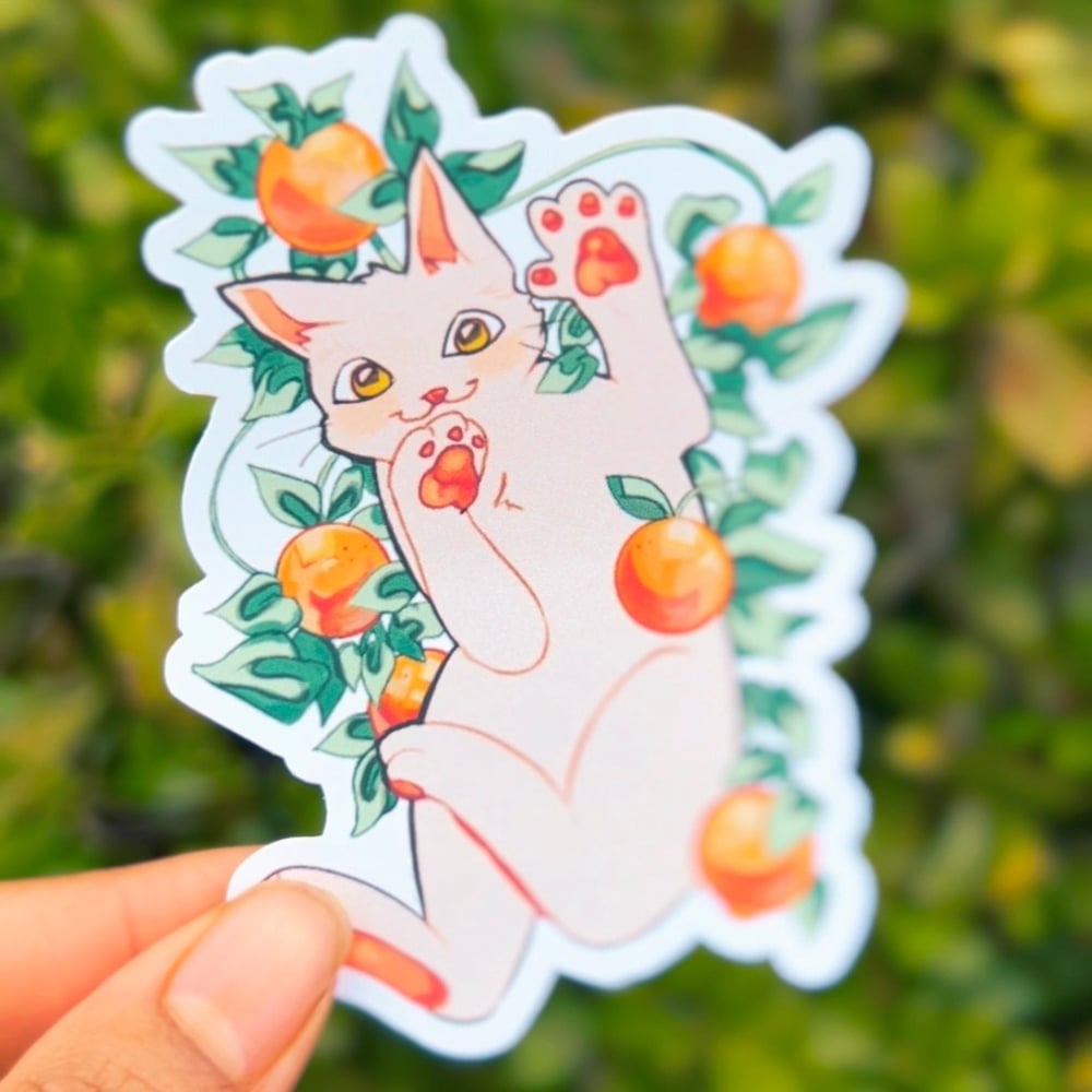 Image of Tangerine Kitty! (White)