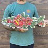 Everything Roses Trout Wood Print