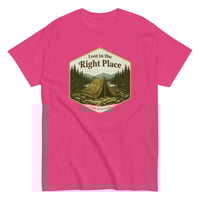 Image 9 of Unisex classic tee, Lost in the Right Place T-Shirt | Camping Explore Outdoor Graphic Tee