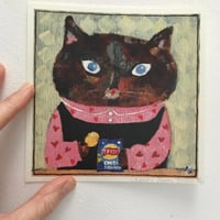 Image 3 of Print -cat with cheese and onion crisps