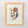 Genuine Chrysanthemum, Rose, Veronica And Hydrangea Wildflower Art In 8" X 10" Frame (Item# 2021148)