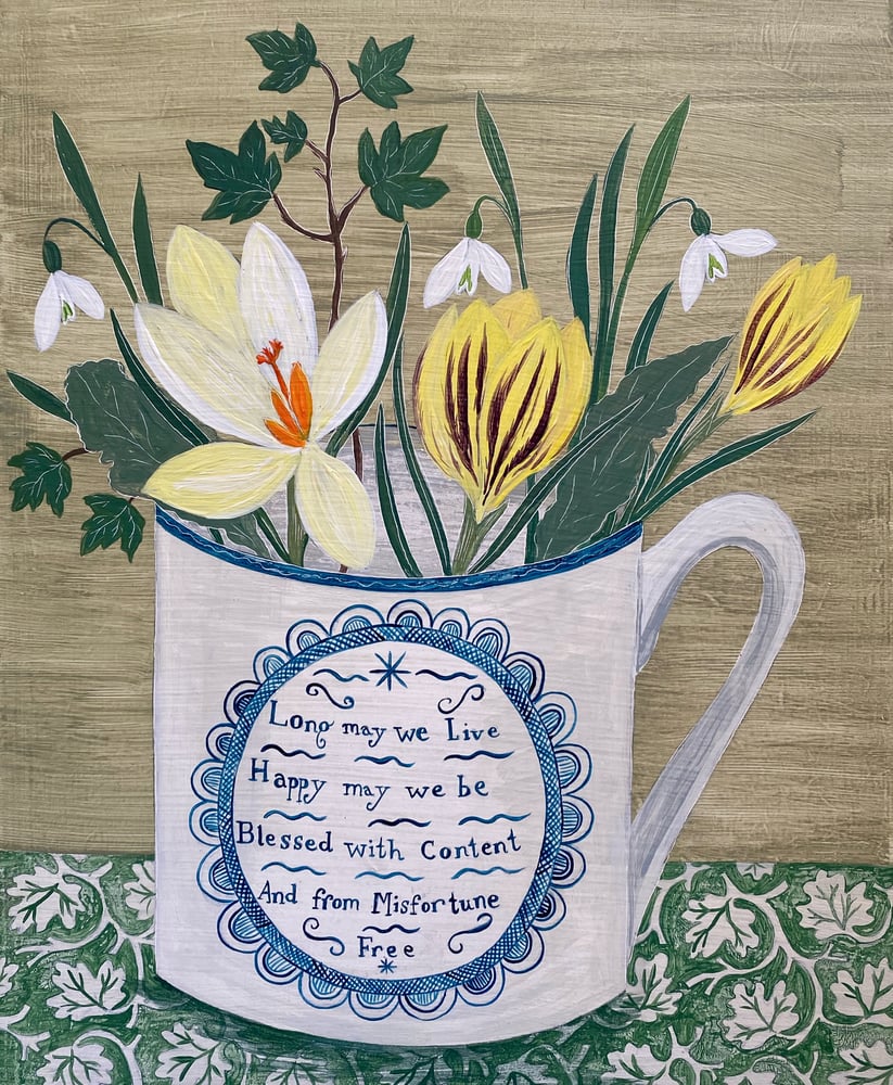 Image of Motto cup and Crocus Giclee print 