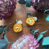 Pumpkin Swiss Rolls (Earrings)