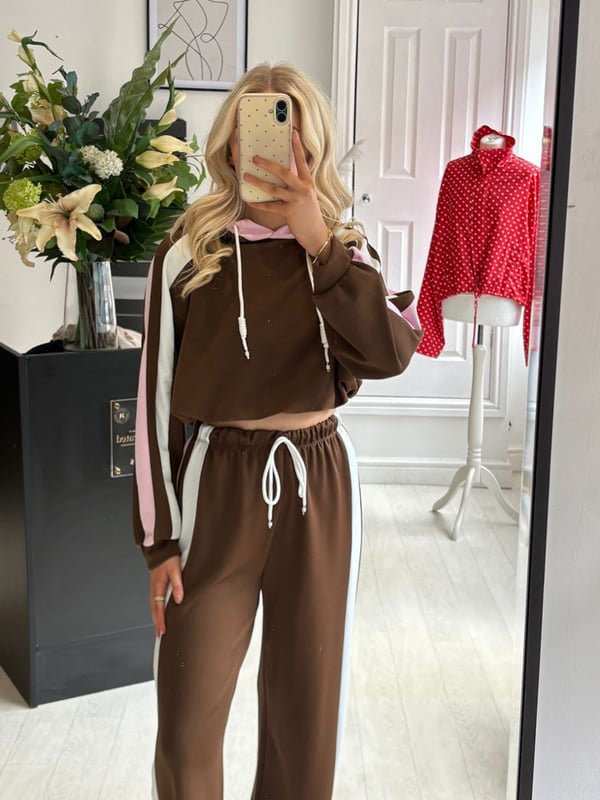 Image of Brown & Pink tracksuit 