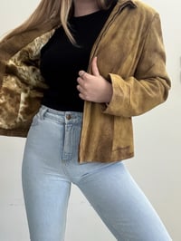 Image 8 of Vintage brown suede jacket // M 