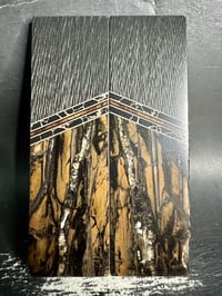 Image 2 of Crosscut Carbon Fiber & Mammoth Tusk Segmented Knife Scales