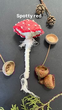 Image 2 of Red cap mushroom brooch 