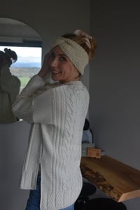 Image 7 of Cross-Over Headband - Handknit Locally