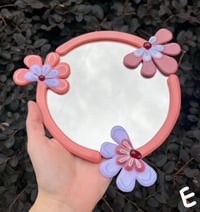 Image 4 of Fused glass flower mirrors