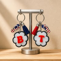 Image 3 of All American Floral Letter Keychain 