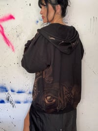 Image 5 of “INTO THE DEEP” CUSTOM BLEACH PAINTED ZIP UP HOODIE LARGE
