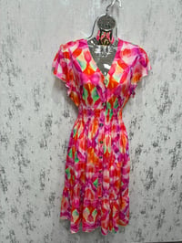 Meadow - V Neck Angel Sleeve Midi Dress 