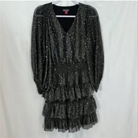 Image 7 of VINCE CAMUTO black tiered sparkle dress