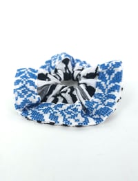 Image 7 of Large Keffiyeh Scrunchies Blue/Green