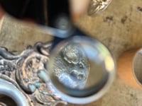 Image 10 of Superbe boule de 15 cm de diam. et socle en argent bas titre, poinçonné, du XIXème siecle