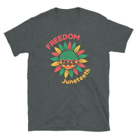 Image 3 of FREEDOM 1865 JUNETEENTH FLOWER UNISEX T-SHIRT