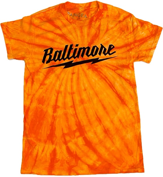 Image of Bootleg Baltimore Bolt Tie Dye (Orange) (free shipping)