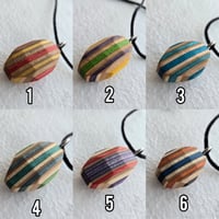 Image 2 of Recycled Skateboard Necklace - Gemstone style