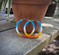 Image 3 of Beaded hoops 