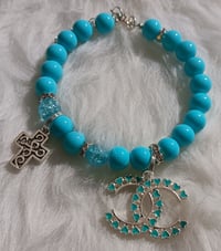 Memory Wire Bracelet (light blue)cc
