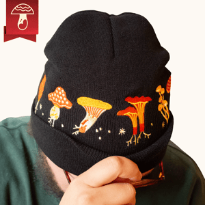 Mushroom Peekaboo Beanie