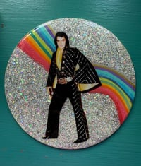 silver glitter elvis