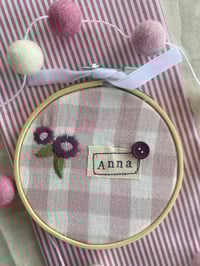 Purple Flower Name Hoop
