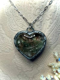 Image 1 of “Cailleach‘s Garden” Lodalite Garden Quartz Heart