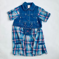 Image 2 of Oilily Denim Check Dress Size 6 years 