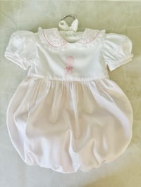 Image 3 of 12mo Pink Satin Batiste Balloon Bubble 