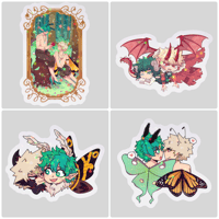 Mythical and Fantasy BakuDeku Star Stickers