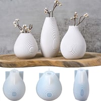 Image 1 of Nordic Ripples Vase Silicone Mold DIY Home Decor Ornaments Crafts Making Plaster Resin Flowerpot Cas
