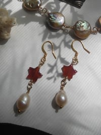 Image 4 of carnelian falling star earrings