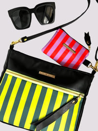 Image 14 of Green stripes crossbody