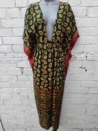 Image 1 of FLORENCE maxi dress forest green and rust