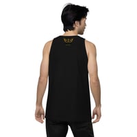 Image 3 of BOSSFITTED Black and Yellow Men’s premium tank top