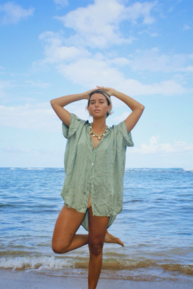 Image of Peace jasper cowry necklace 