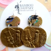 Image 1 of Upcycled Gold Ringmaster Earrings