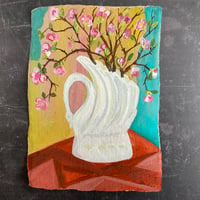 Image 3 of Swan Deco Vase with Blossom 