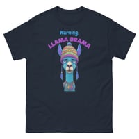 Image 4 of Unisex classic tee, Warning Llama Drama Cute Funny Llama tee