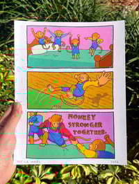 Monkey Stronger Together Signed Print